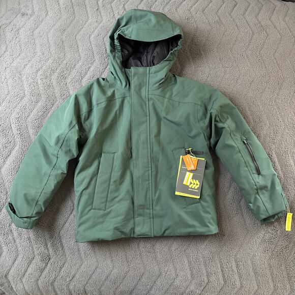 All in Motion Boys Snow Sport Waterproof Jacket Green Size Medium NEW - Picture 1 of 8